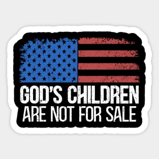 God's Children are not for sale USA flag Sticker